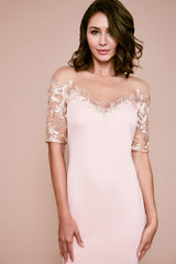Tua Sequin Embroidered Neoprene Dress