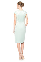 Frosted Jade Neoprene Cap Sleeve Dress