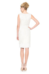 Neoprene and Metallic Lace Sheath Dress
