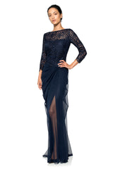 Guipure Lace and Tulle Gown
