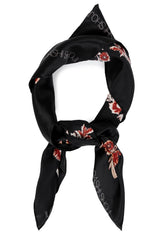 Floral Print Silk Scarf
