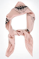 Lace Print Silk Scarf