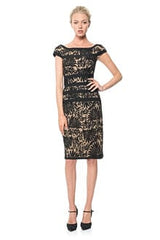 Embroidered Banded Lace Dress