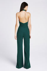 Amber Crepe Cutout Halter Jumpsuit