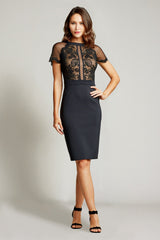 Charisse Lace & Neoprene Dress