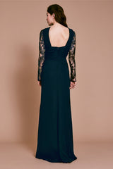 Eisele Long-Sleeve Lace Gown
