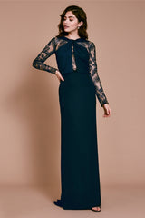 Eisele Long-Sleeve Lace Gown