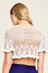 Julianne Crochet Crop Top