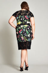 Leono Floral Print Dress-PLUS SIZE