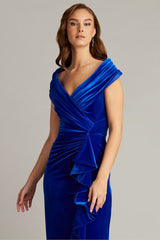 Alvarez Velvet Waterfall Drape Gown