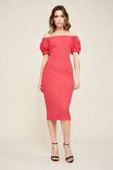 Penelope Off-The-Shoulder Midi Dress