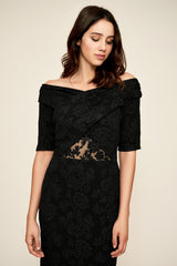 Hudson Off-The-Shoulder Crepe Dress