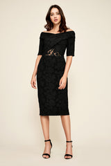 Hudson Off-The-Shoulder Crepe Dress