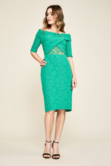Hudson Off-The-Shoulder Crepe Dress