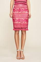 Monyca Embroidered Pencil Skirt