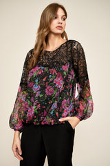 Elora Crinkle Chiffon Blouse