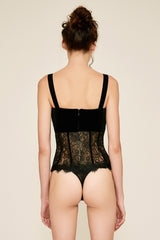 Palmer Lace Velvet Bodysuit