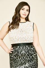 Weber Sequin Embroidered Dress - PLUS SIZE