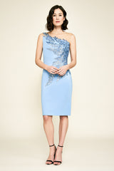 Seddon One-Shoulder Neoprene Dress - PETITE