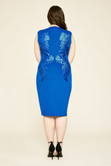 Sacco Sleeveless Sequin & Neoprene Dress - PLUS SIZE