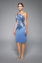 Seddon One-Shoulder Neoprene Dress - PETITE