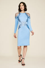 Bowen Long-Sleeve Sequin Embroidered Dress