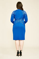Bowen Long-Sleeve Sequin Embroidered Dress - PLUS SIZE