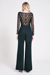 Karlie Metallic  Star Tie-Front Jumpsuit