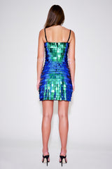 Alexis Sequin-Fringe Strap Mini Dress