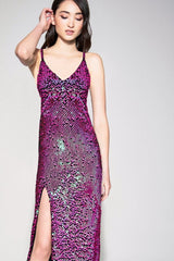 Richie Sequin Strap Midi Dress