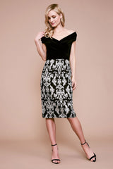 Bali Jacquard & Velvet Dress