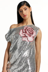 Coco Sequin Off-the-Shoulder Mini Dress