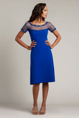 Wayne Illusion Crepe Dress