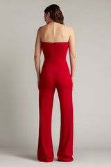 Sirota Center-Front Ruffle Jumpsuit