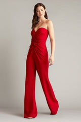 Sirota Center-Front Ruffle Jumpsuit