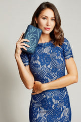 Keina Chrysanthemum Embroidered Clutch