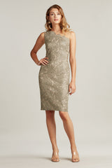 Sahin One-Shoulder Illusion Dress