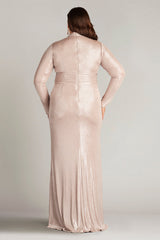 Imanie Draped Lamé Gown  - PLUS SIZE