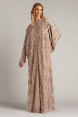 Hannes Sequin Embroidered Caftan Gown