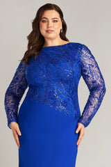 Ren Bead Embroidered Crepe Gown - PLUS SIZE