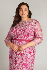 Marcel Embroidered Illusion Gown - PLUS SIZE