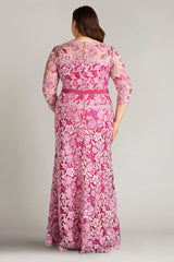 Marcel Embroidered Illusion Gown - PLUS SIZE