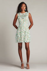Pyla 3D Floral Embroidered Mini Dress