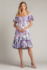 Breeze Floral Print Chiffon Dress