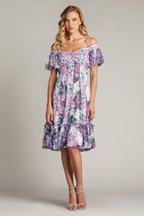 Breeze Floral Print Chiffon Dress