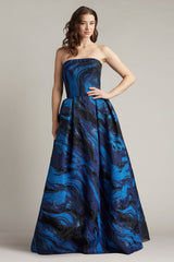 Valora Strapless Jacquard Ball Gown