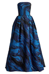 Valora Strapless Jacquard Ball Gown