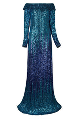 Vionne Off-Shoulder Sequin Gown