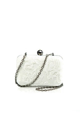 Embroidered Lace Box Clutch