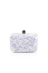 Corded Lace Contrast Box Clutch